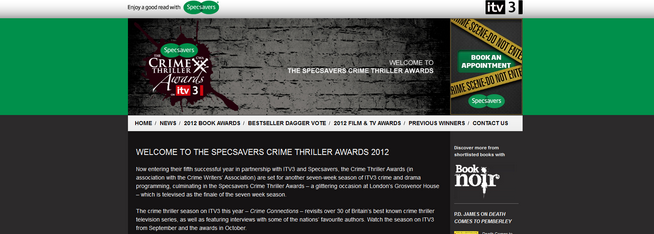 It’s crime and thriller time – new awards website launched